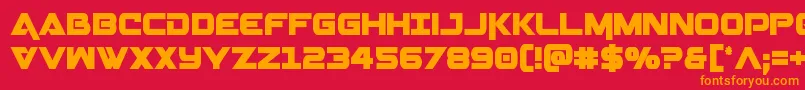 Geminacond Font – Orange Fonts on Red Background