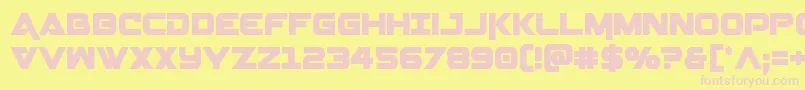 Geminacond Font – Pink Fonts on Yellow Background