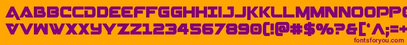 Geminacond Font – Purple Fonts on Orange Background