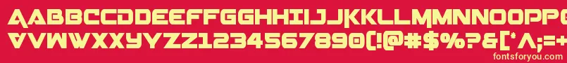Geminacond Font – Yellow Fonts on Red Background