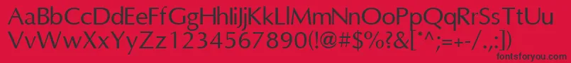 OmniRegular Font – Black Fonts on Red Background