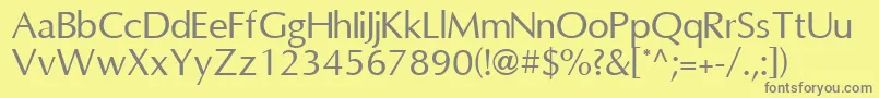OmniRegular Font – Gray Fonts on Yellow Background