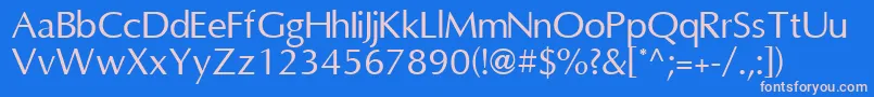 OmniRegular Font – Pink Fonts on Blue Background
