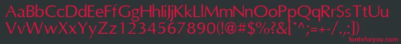 OmniRegular Font – Red Fonts on Black Background