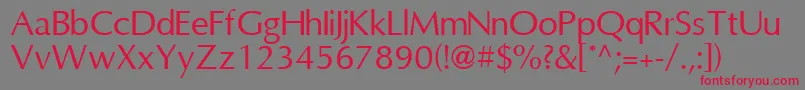 OmniRegular Font – Red Fonts on Gray Background
