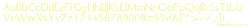 OmniRegular Font – Yellow Fonts on White Background