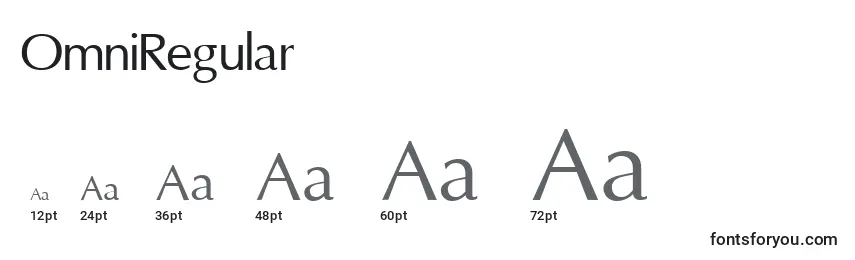 OmniRegular Font Sizes