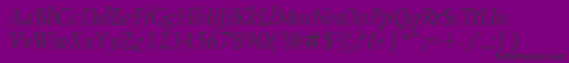Czcionka Lzr46C – czarne czcionki na fioletowym tle