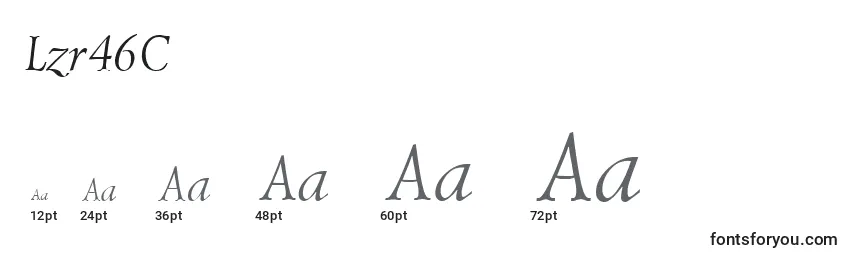 Размеры шрифта Lzr46C
