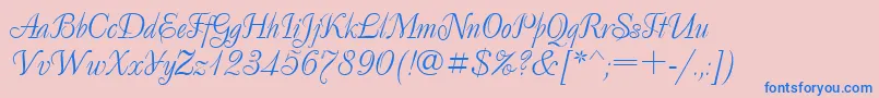 Więcej informacji o czcionce DecorCyrillic Czcionka DecorCyrillic – niebieskie czcionki na różowym tle
