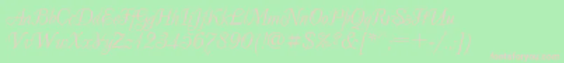 DecorCyrillic Font – Pink Fonts on Green Background