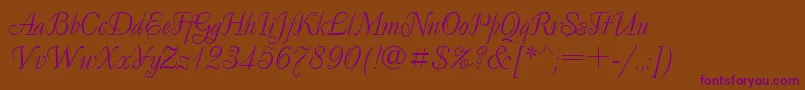 Saiba mais sobre a fonte DecorCyrillic Fonte DecorCyrillic – fontes roxas em um fundo marrom