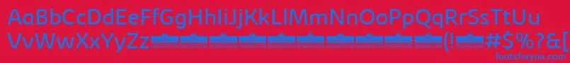 KabrioBookTrial Font – Blue Fonts on Red Background