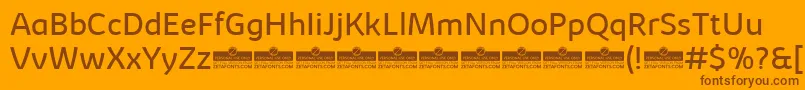 Шрифт KabrioBookTrial – коричневые шрифты на оранжевом фоне