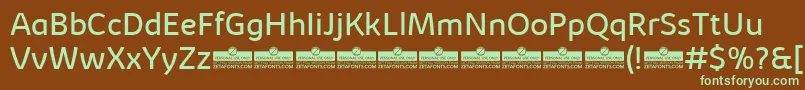 KabrioBookTrial Font – Green Fonts on Brown Background