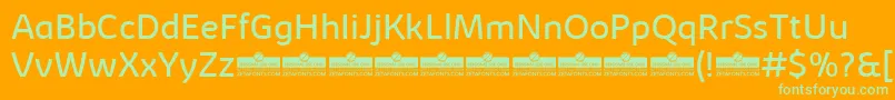 KabrioBookTrial Font – Green Fonts on Orange Background