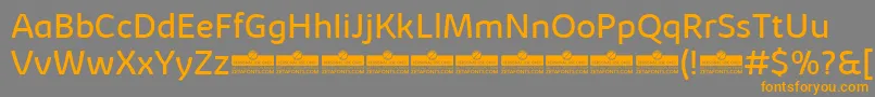 KabrioBookTrial-Schriftart – Orangefarbene Schriften auf grauem Hintergrund