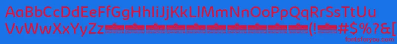 KabrioBookTrial Font – Red Fonts on Blue Background