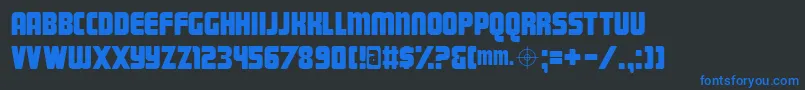 Magnum Font – Blue Fonts on Black Background