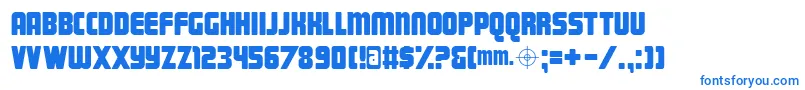 Magnum Font – Blue Fonts on White Background