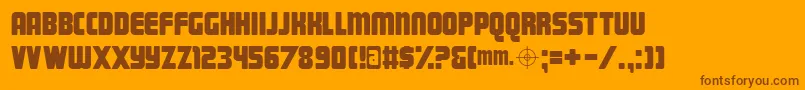 Magnum Font – Brown Fonts on Orange Background
