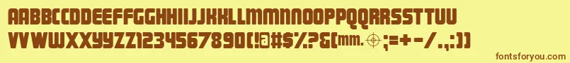 Magnum Font – Brown Fonts on Yellow Background