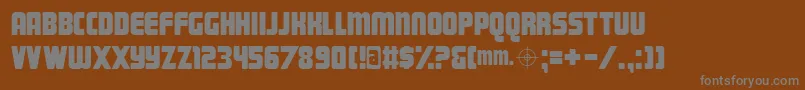 フォントMagnum – 茶色の背景に灰色の文字