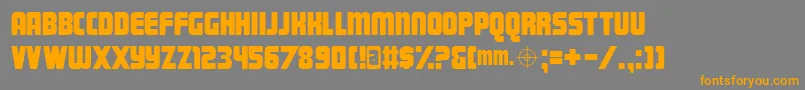 Magnum Font – Orange Fonts on Gray Background