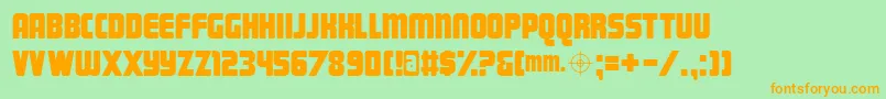 Magnum Font – Orange Fonts on Green Background