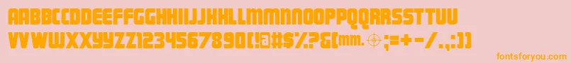 Magnum Font – Orange Fonts on Pink Background