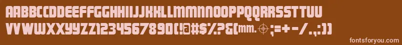 Magnum Font – Pink Fonts on Brown Background