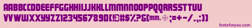 Magnum Font – Purple Fonts on Pink Background