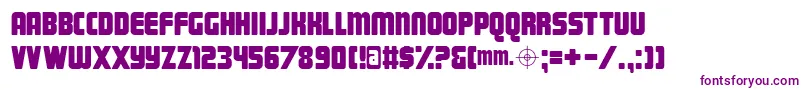 Magnum Font – Purple Fonts on White Background