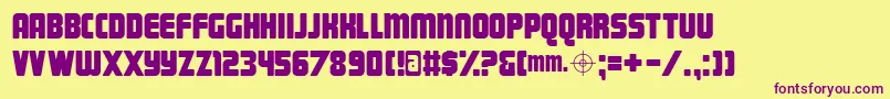 Magnum Font – Purple Fonts on Yellow Background