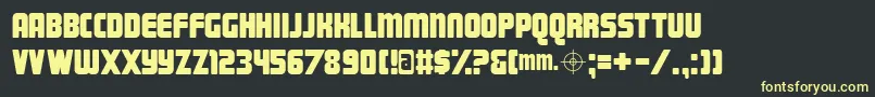 Magnum Font – Yellow Fonts on Black Background