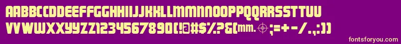 Magnum Font – Yellow Fonts on Purple Background