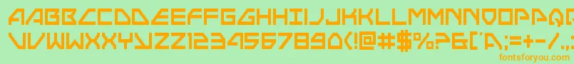 Neonavycond Font – Orange Fonts on Green Background