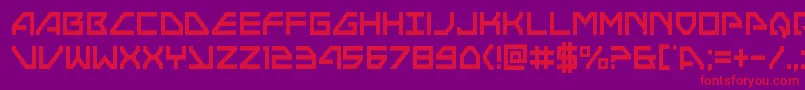 Neonavycond Font – Red Fonts on Purple Background