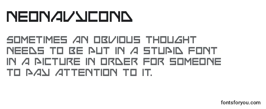Neonavycond Font
