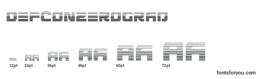 sizes of defconzerograd font, defconzerograd sizes