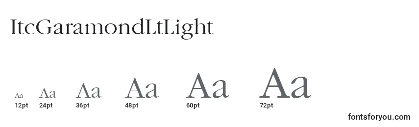 sizes of itcgaramondltlight font, itcgaramondltlight sizes