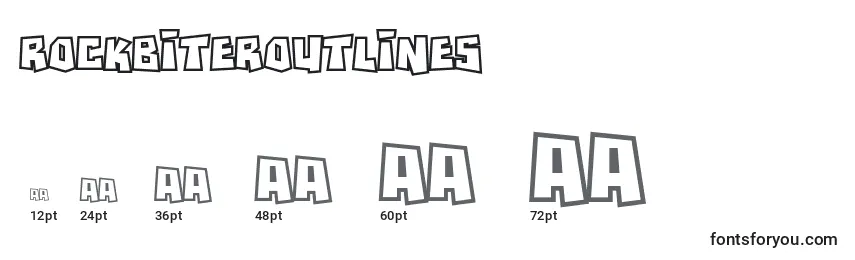 sizes of rockbiteroutlines font, rockbiteroutlines sizes