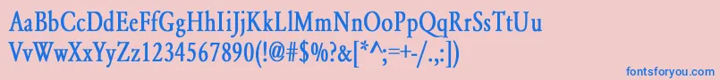 YearlindNormalCondensedBold Font – Blue Fonts on Pink Background