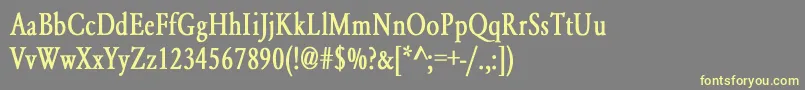 YearlindNormalCondensedBold Font – Yellow Fonts on Gray Background