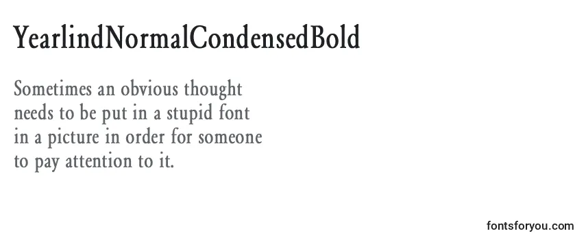YearlindNormalCondensedBold-fontti