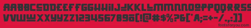 Czcionka Hongkonghustle – czarne czcionki na czerwonym tle