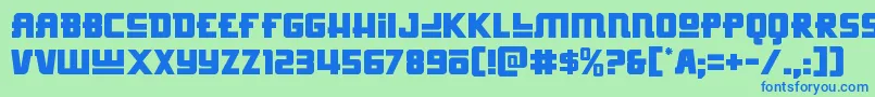 Hongkonghustle-fontti – siniset fontit vihreällä taustalla