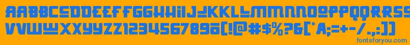 Hongkonghustle Font – Blue Fonts on Orange Background