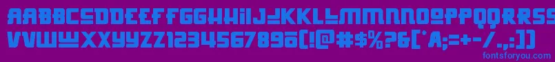 Hongkonghustle-Schriftart – Blaue Schriften auf violettem Hintergrund