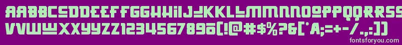 Шрифт Hongkonghustle – зелёные шрифты на фиолетовом фоне